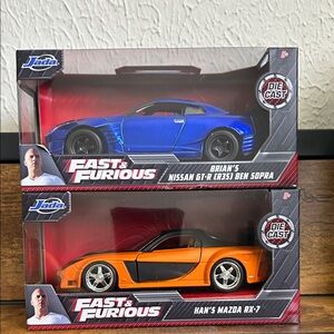Fast and Furious - Blue GT-R & Orange RX-7